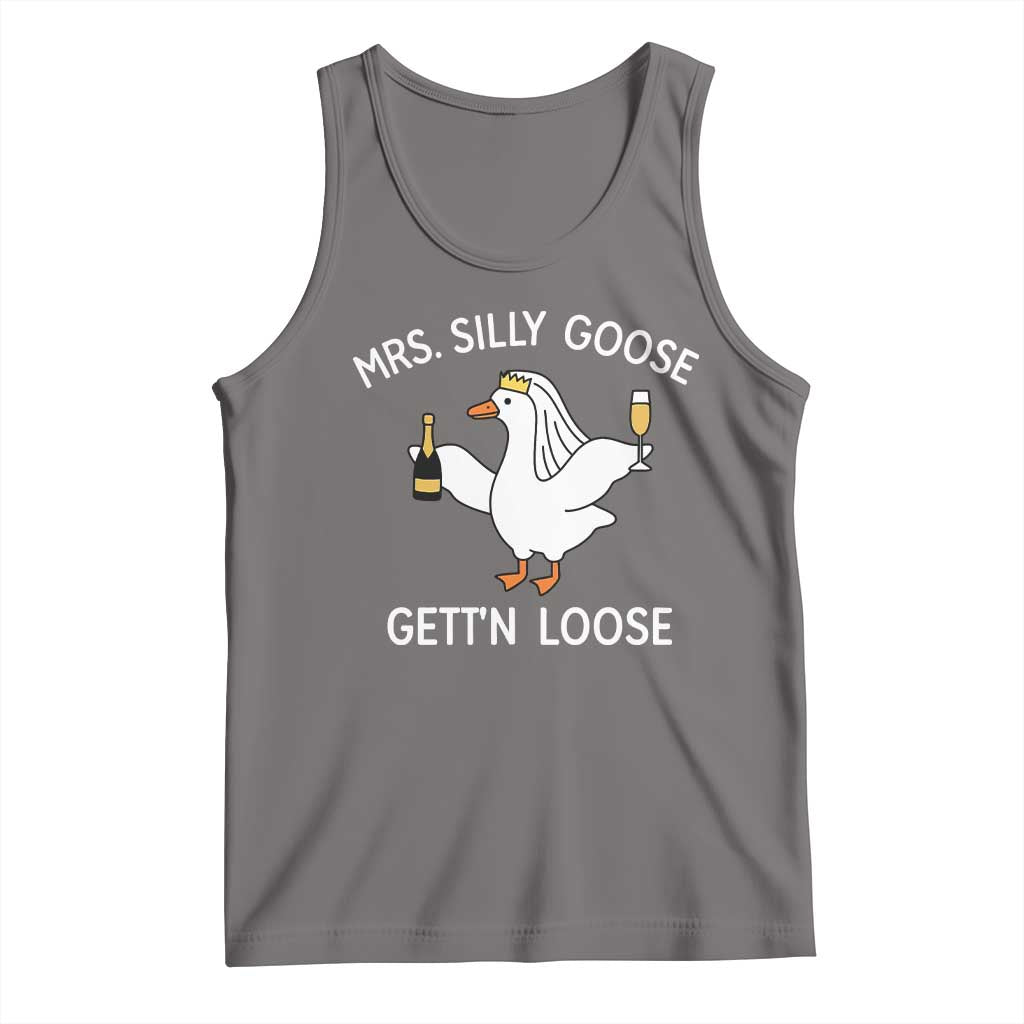 Mrs. Silly Goose Bride Tank Top Funny Goose Lovers TS10 Deep Heather Print Your Wear
