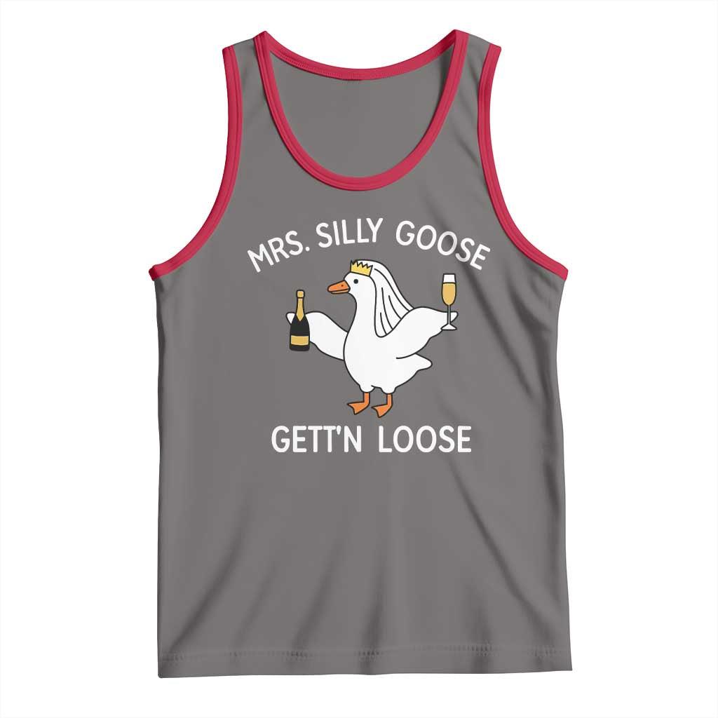 Mrs. Silly Goose Bride Tank Top Funny Goose Lovers TS10 Deep Heather Red Print Your Wear