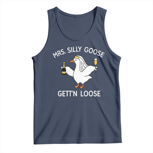 Mrs. Silly Goose Bride Tank Top Funny Goose Lovers TS10 Navy Print Your Wear