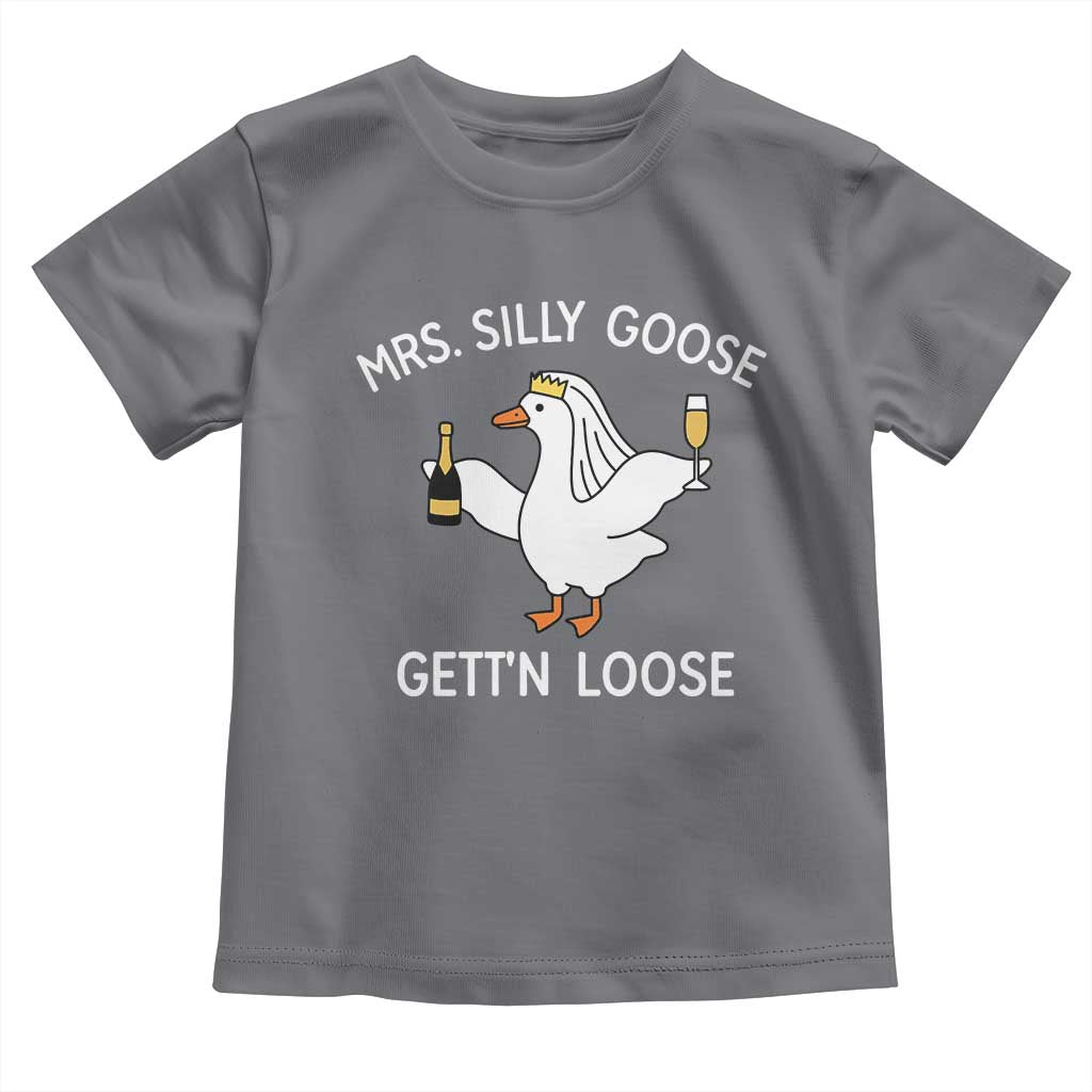 Mrs. Silly Goose Bride Toddler T Shirt Funny Goose Lovers TS10 Charcoal Print Your Wear