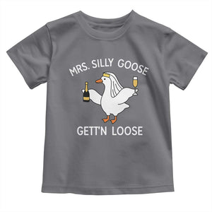 Mrs. Silly Goose Bride Toddler T Shirt Funny Goose Lovers TS10 Charcoal Print Your Wear