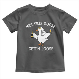 Mrs. Silly Goose Bride Toddler T Shirt Funny Goose Lovers TS10 Dark Heather Print Your Wear