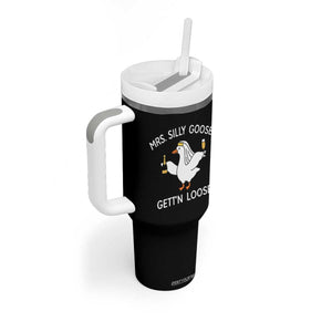 Mrs. Silly Goose Bride Tumbler With Handle Funny Goose Lovers TS10 Print Your Wear
