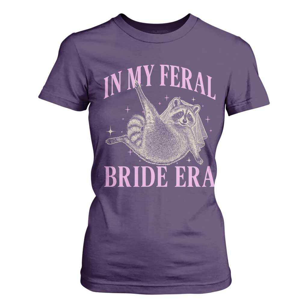 In My Feral Bride Era T Shirt For Women Funny Raccoon TS10 Purple Print Your Wear
