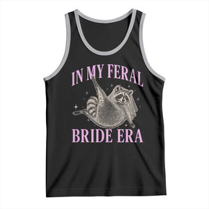 In My Feral Bride Era Tank Top Funny Raccoon TS10 Black Athletic Heather Print Your Wear