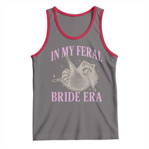 In My Feral Bride Era Tank Top Funny Raccoon TS10 Deep Heather Red Print Your Wear