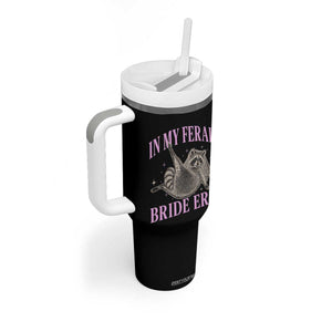 In My Feral Bride Era Tumbler With Handle Funny Raccoon TS10 Print Your Wear