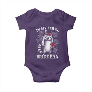 In My Feral Bride Era Baby Onesie Funny Raccoon Lovers TS10 Purple Print Your Wear