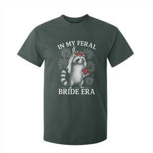 In My Feral Bride Era T Shirt For Kid Funny Raccoon Lovers TS10 Dark Forest Green Print Your Wear