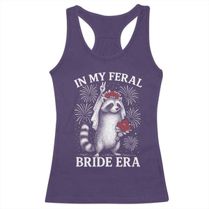 In My Feral Bride Era Racerback Tank Top Funny Raccoon Lovers TS10 Purple Print Your Wear