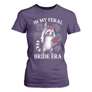 In My Feral Bride Era T Shirt For Women Funny Raccoon Lovers TS10 Purple Print Your Wear