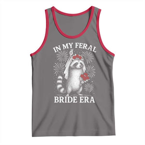 In My Feral Bride Era Tank Top Funny Raccoon Lovers TS10 Deep Heather Red Print Your Wear