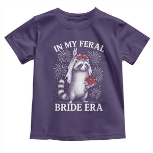 In My Feral Bride Era Toddler T Shirt Funny Raccoon Lovers TS10 Purple Print Your Wear