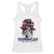 Dominican Girl Racerback Tank Top Messy Bun Caribbean Dominican Republic DR Flag TS10 White Print Your Wear