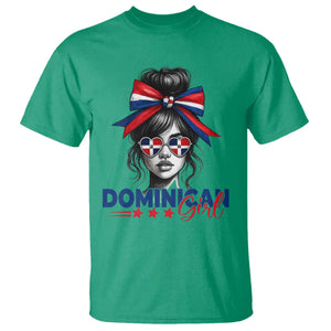 Dominican Girl T Shirt Messy Bun Caribbean Dominican Republic DR Flag TS10 Irish Green Print Your Wear