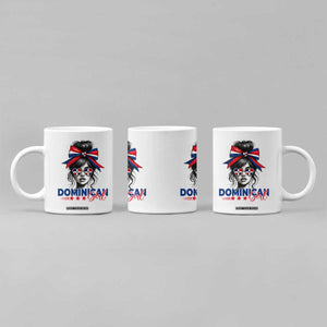 Dominican Girl Coffee Mug Messy Bun Caribbean Dominican Republic DR Flag TS10 Print Your Wear