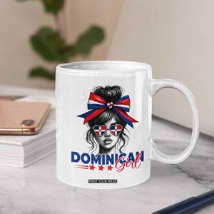 Dominican Girl Coffee Mug Messy Bun Caribbean Dominican Republic DR Flag TS10 Print Your Wear