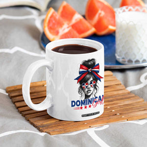 Dominican Girl Coffee Mug Messy Bun Caribbean Dominican Republic DR Flag TS10 Print Your Wear