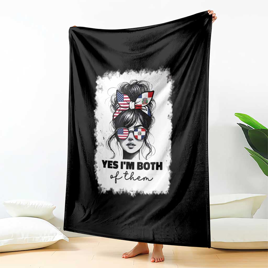 Dominican American Woman Throw Blanket Yes Im Both Of Them TS10 Print Your Wear