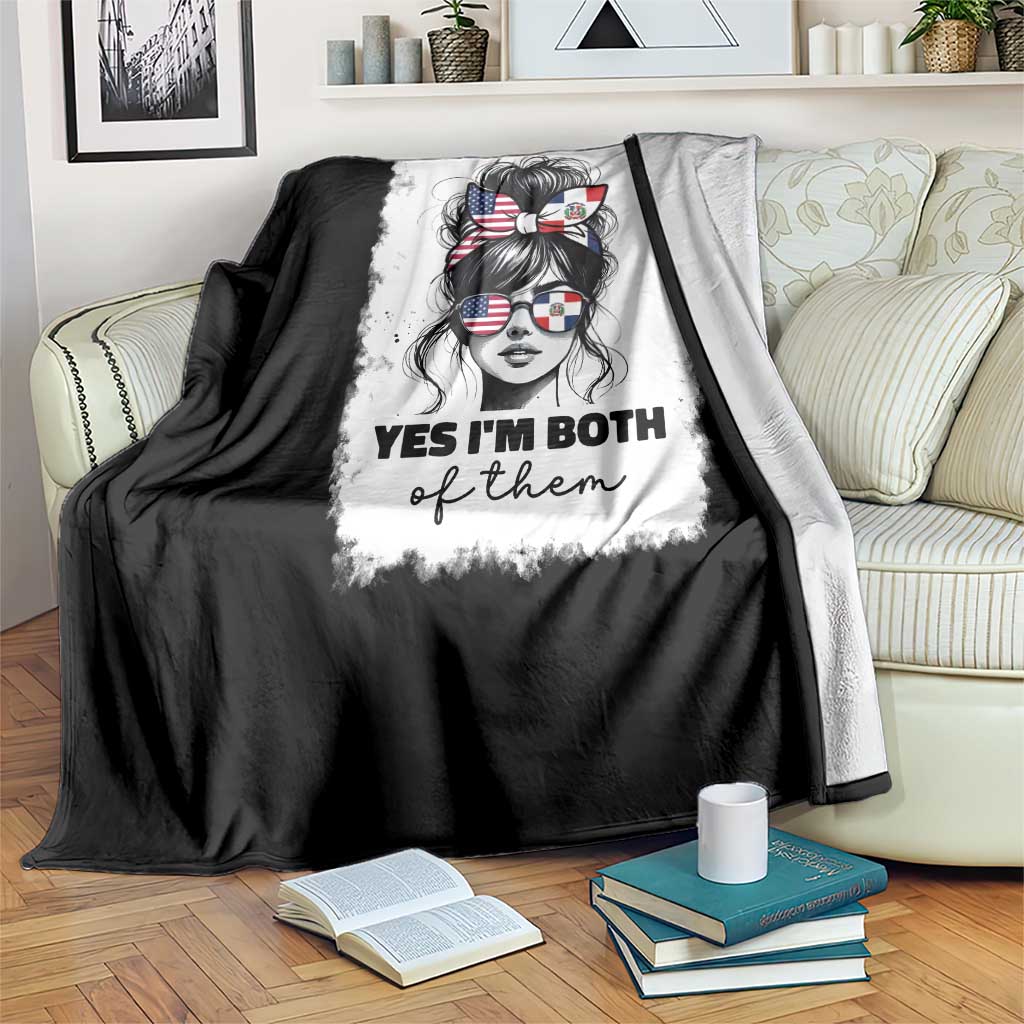 Dominican American Woman Throw Blanket Yes Im Both Of Them TS10 Print Your Wear