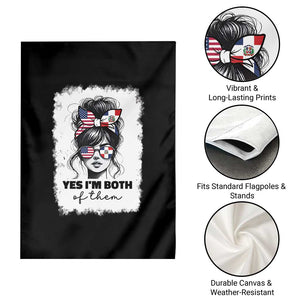 Dominican American Woman Garden Flag Yes Im Both Of Them TS10 Print Your Wear