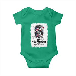 Dominican American Woman Baby Onesie Yes Im Both Of Them TS10 Irish Green Print Your Wear