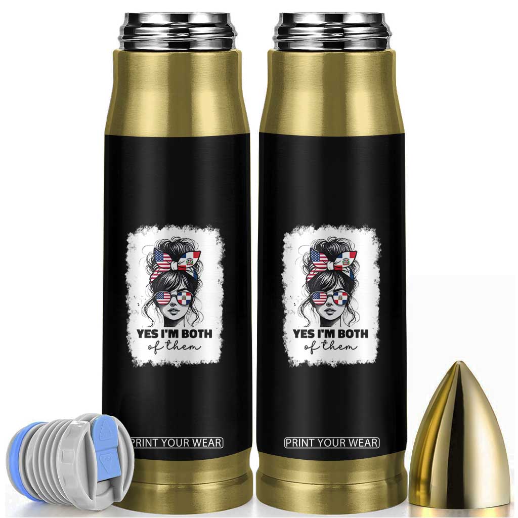 Dominican American Woman Bullet Tumbler Yes Im Both Of Them TS10 Black Print Your Wear