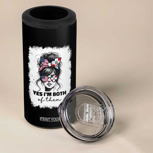Dominican American Woman 4 in 1 Can Cooler Tumbler Yes Im Both Of Them TS10 Print Your Wear