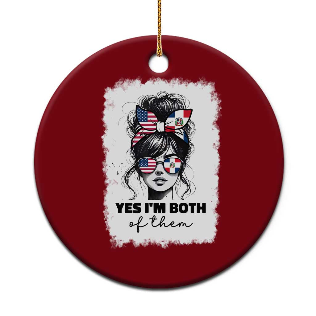 Dominican American Woman Ceramic Ornament Yes Im Both Of Them TS10 1pc Red Print Your Wear