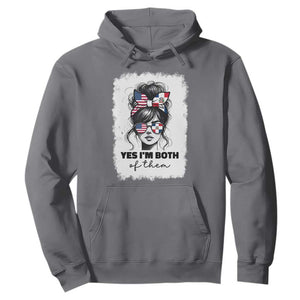 Dominican American Woman Hoodie Yes Im Both Of Them TS10 Charcoal Print Your Wear