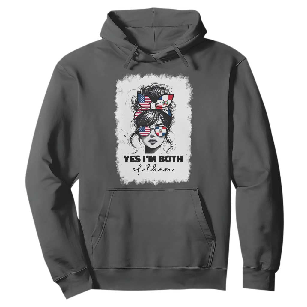 Dominican American Woman Hoodie Yes Im Both Of Them TS10 Dark Heather Print Your Wear