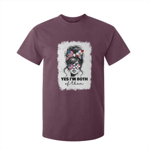 Dominican American Woman T Shirt For Kid Yes Im Both Of Them TS10 Maroon Print Your Wear