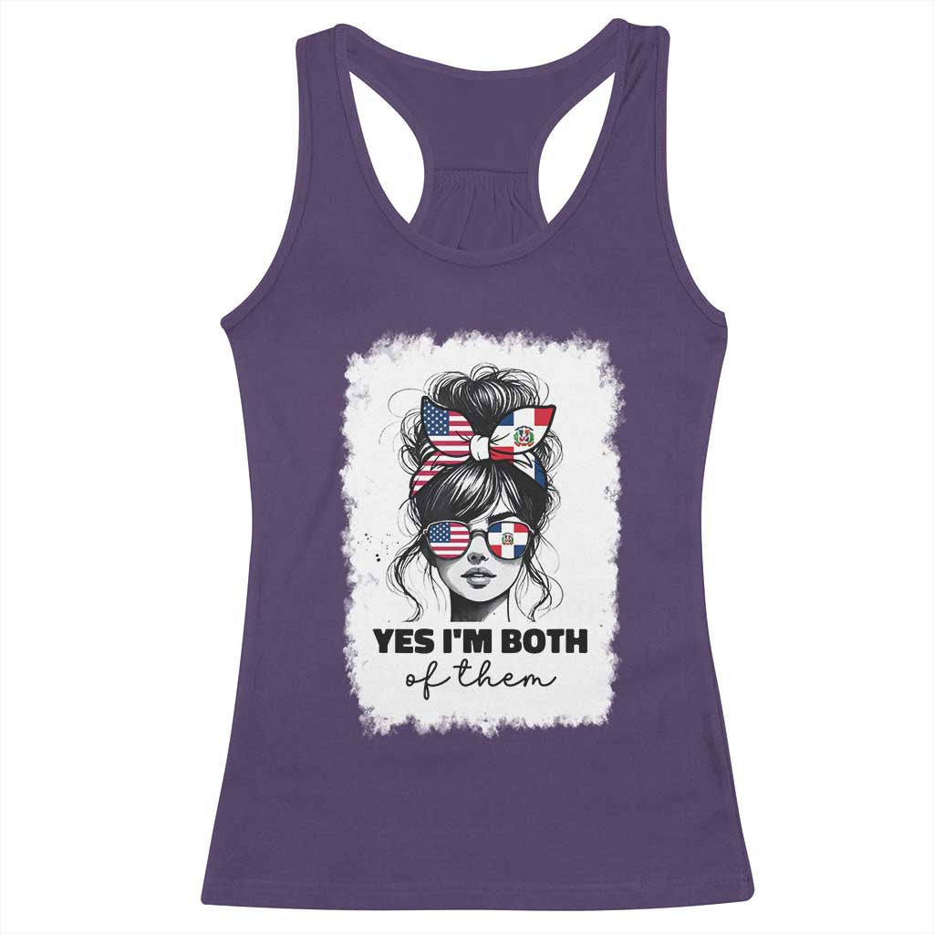 Dominican American Woman Racerback Tank Top Yes Im Both Of Them TS10 Purple Print Your Wear