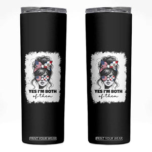 Dominican American Woman Skinny Tumbler Yes Im Both Of Them TS10 Black Print Your Wear