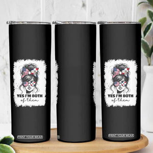 Dominican American Woman Skinny Tumbler Yes Im Both Of Them TS10 Print Your Wear