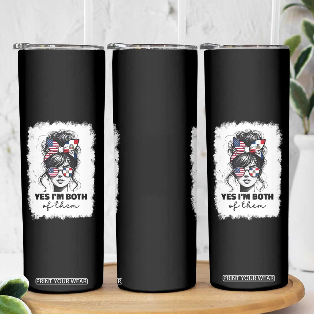 Dominican American Woman Skinny Tumbler Yes Im Both Of Them TS10 Print Your Wear