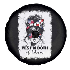 Dominican American Woman Spare Tire Cover Yes Im Both Of Them TS10 Print Your Wear