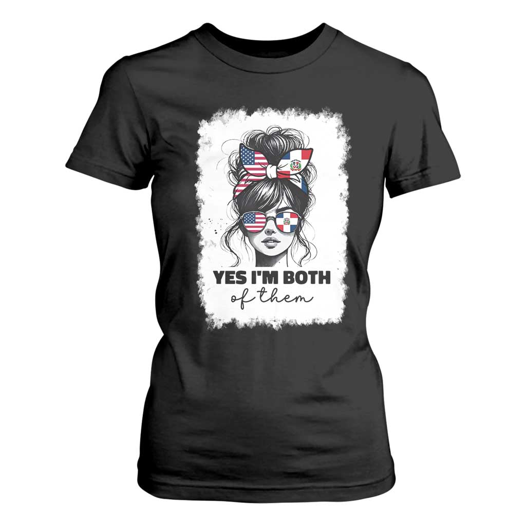 Dominican American Woman T Shirt For Women Yes Im Both Of Them TS10 Black Print Your Wear