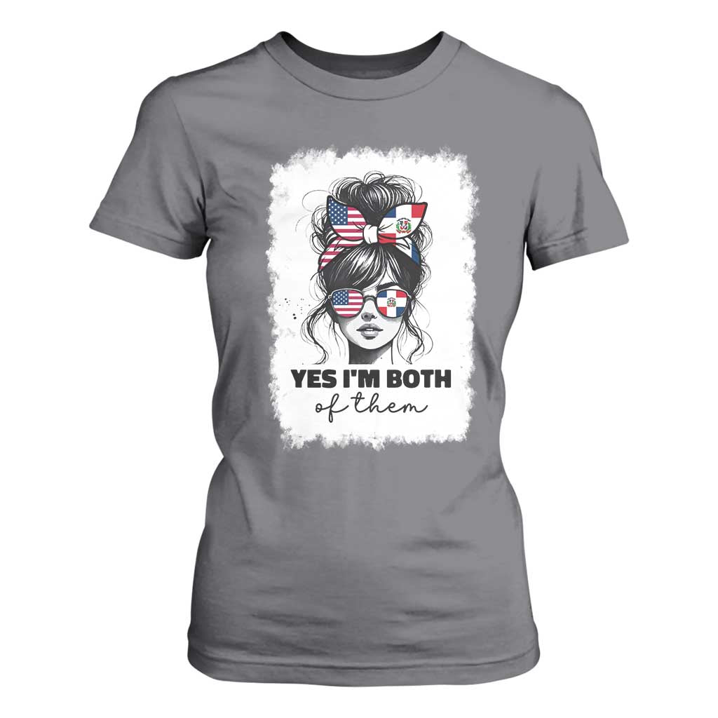 Dominican American Woman T Shirt For Women Yes Im Both Of Them TS10 Charcoal Print Your Wear