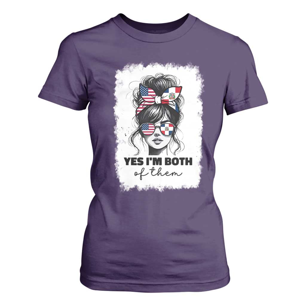 Dominican American Woman T Shirt For Women Yes Im Both Of Them TS10 Purple Print Your Wear