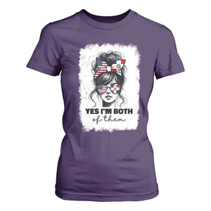 Dominican American Woman T Shirt For Women Yes Im Both Of Them TS10 Purple Print Your Wear