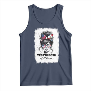 Dominican American Woman Tank Top Yes Im Both Of Them TS10 Navy Print Your Wear