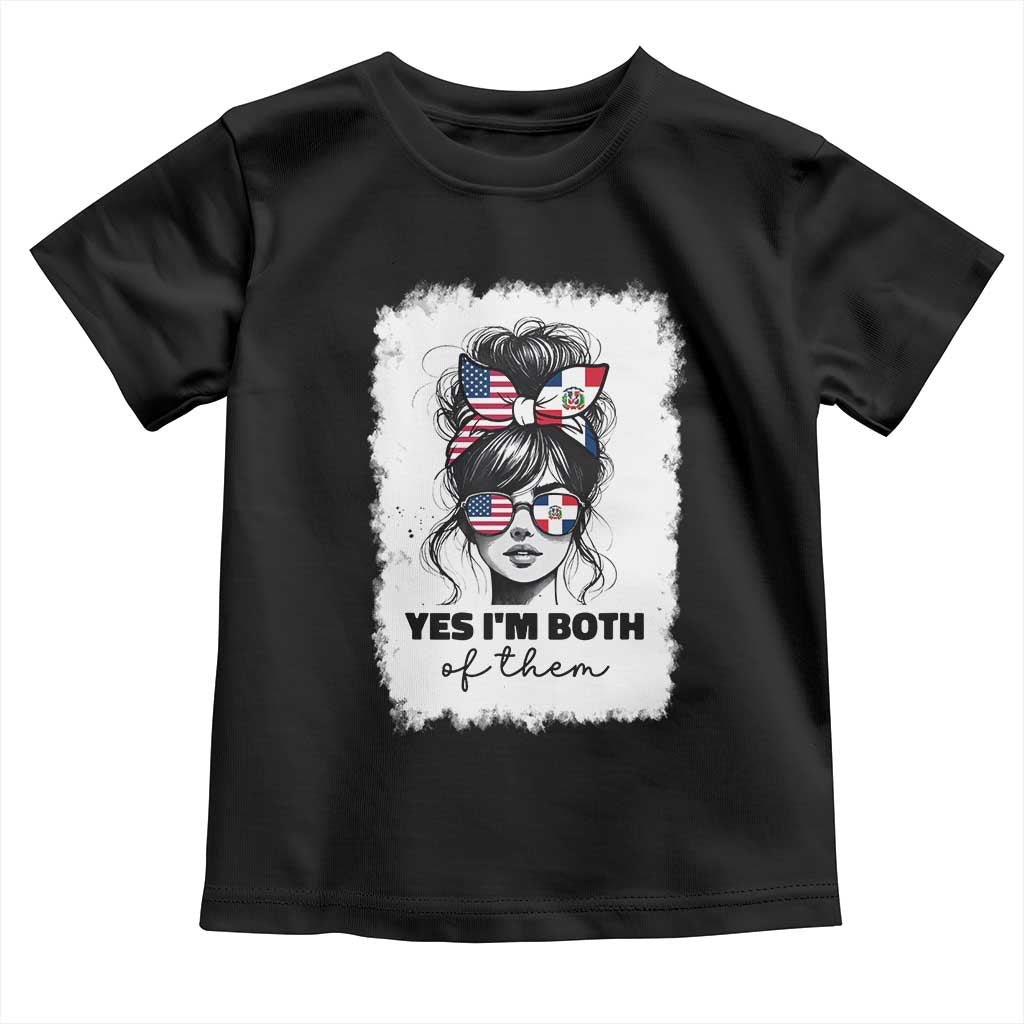 Dominican American Woman Toddler T Shirt Yes Im Both Of Them TS10 Black Print Your Wear