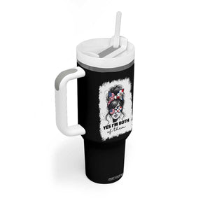 Dominican American Woman Tumbler With Handle Yes Im Both Of Them TS10 Print Your Wear