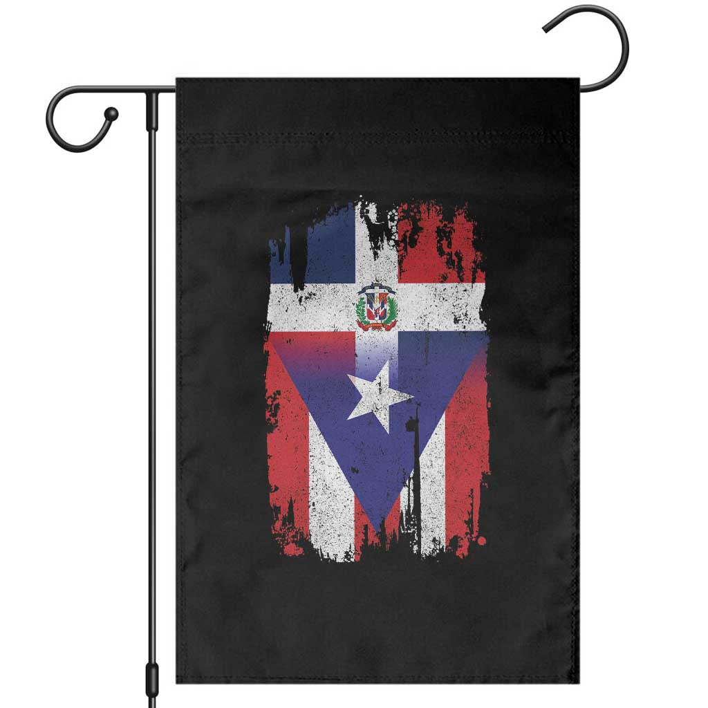 Dominican Puerto Rican Flag Garden Flag Mixed Heritage Pride TS10 Black Print Your Wear