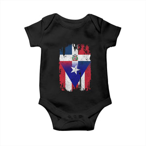 Dominican Puerto Rican Flag Baby Onesie Mixed Heritage Pride TS10 Black Print Your Wear
