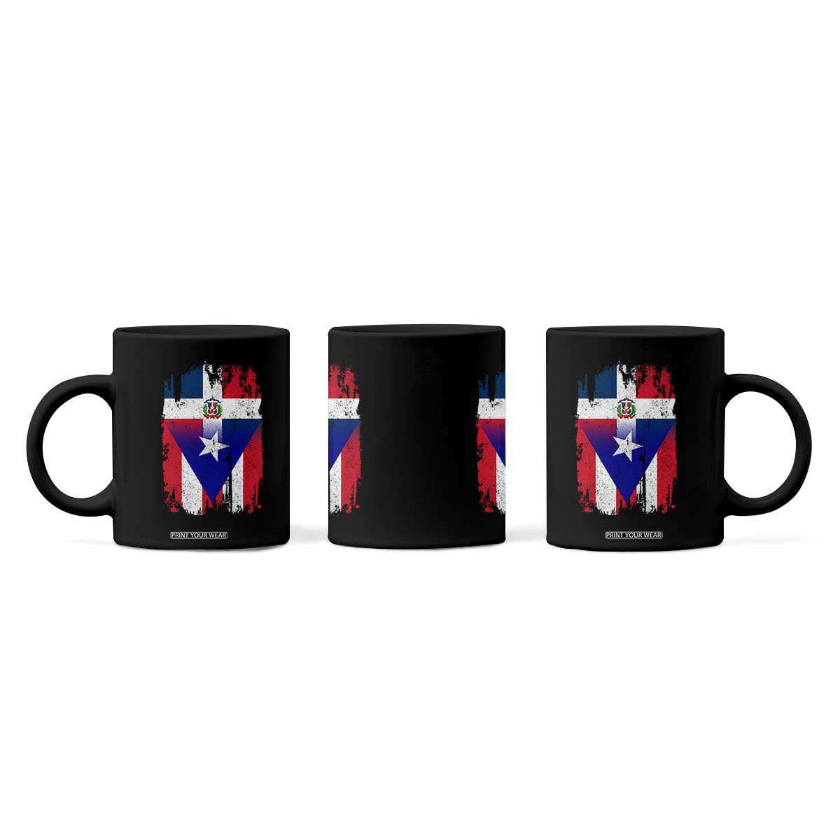 Dominican Puerto Rican Flag Coffee Mug Mixed Heritage Pride TS10 Print Your Wear
