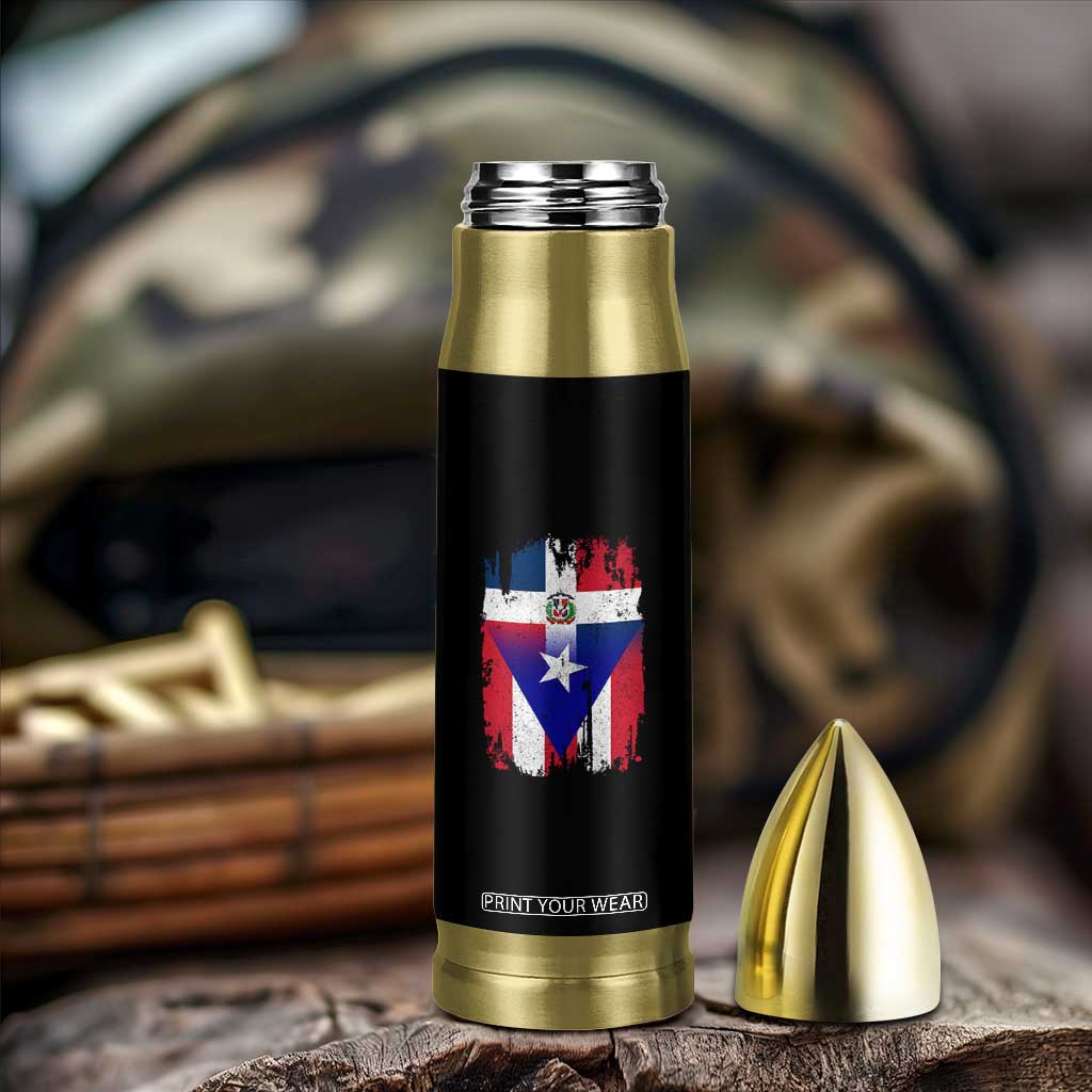 Dominican Puerto Rican Flag Bullet Tumbler Mixed Heritage Pride TS10 Print Your Wear