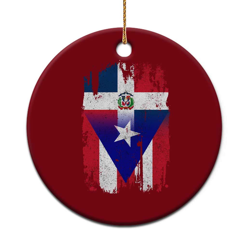 Dominican Puerto Rican Flag Ceramic Ornament Mixed Heritage Pride TS10 1pc Red Print Your Wear