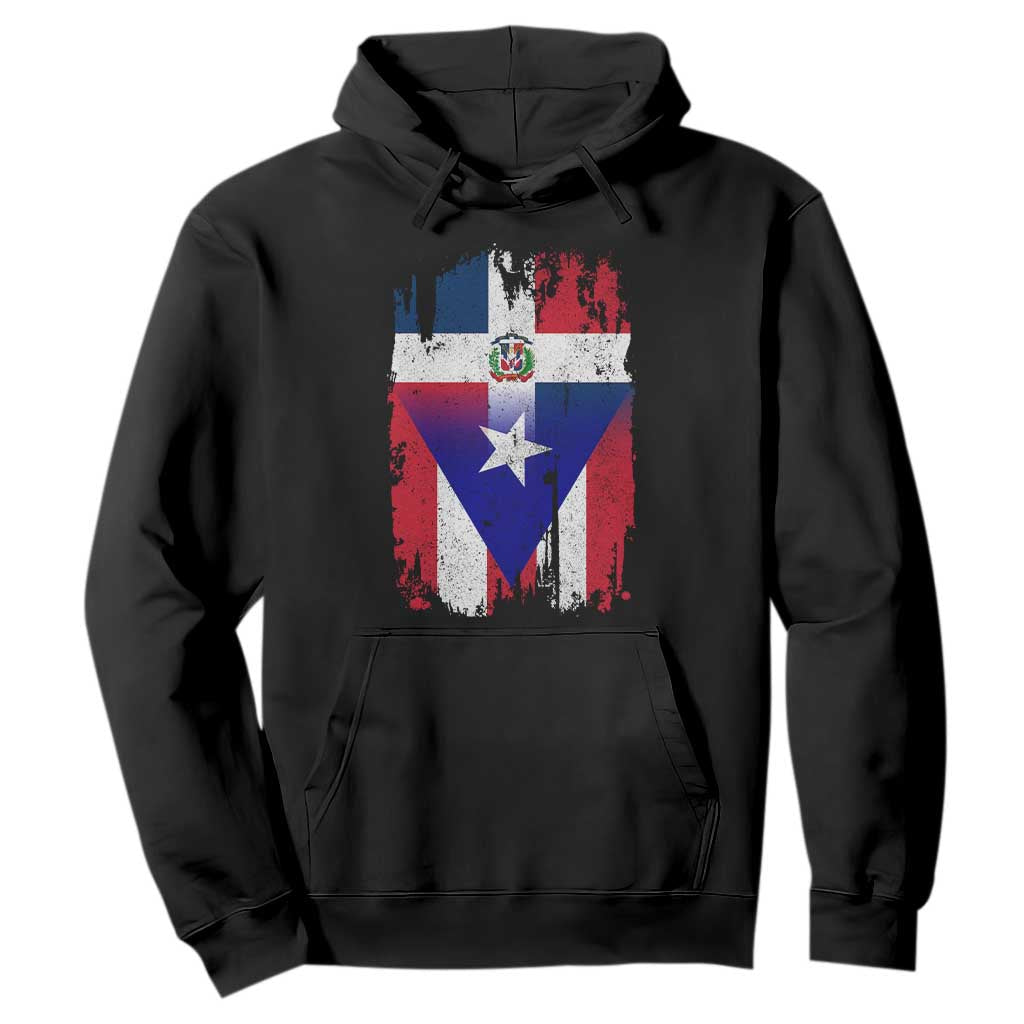Dominican Puerto Rican Flag Hoodie Mixed Heritage Pride TS10 Black Print Your Wear